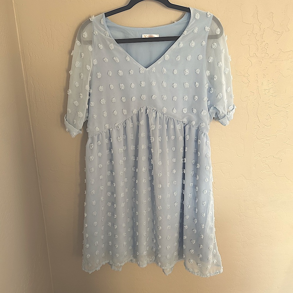 Light Blue Patterned Dress